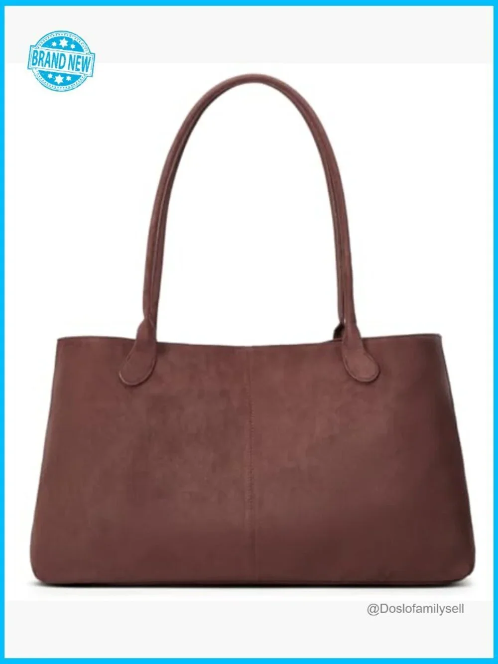 Retro Faux Suede Hobo Shoulder Bag Large Capacity Tote Satchel Purse